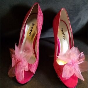 Selling these cute Bebe heel shoes. New. Perfect for a wedding, date night out!